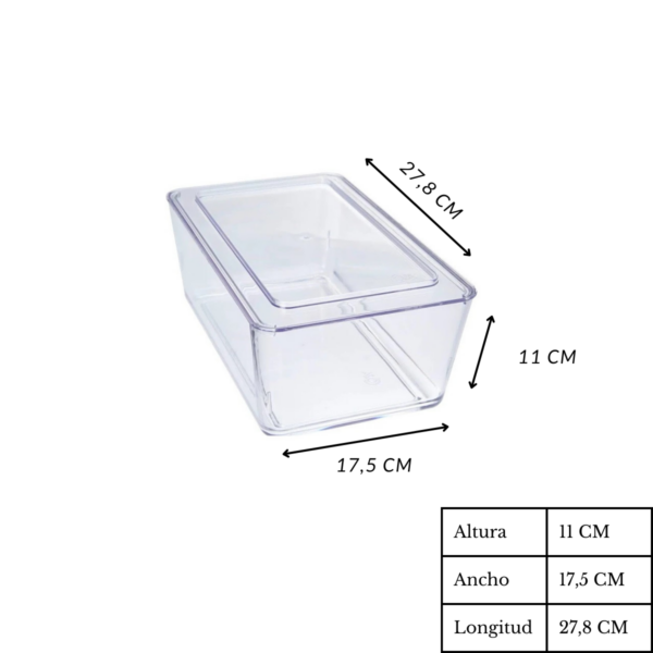 Caja Org De Plast Rectangular Retro Cristal - Imagen 3