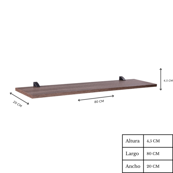 Estanteria Mdp 80x20 Beige - Imagen 2