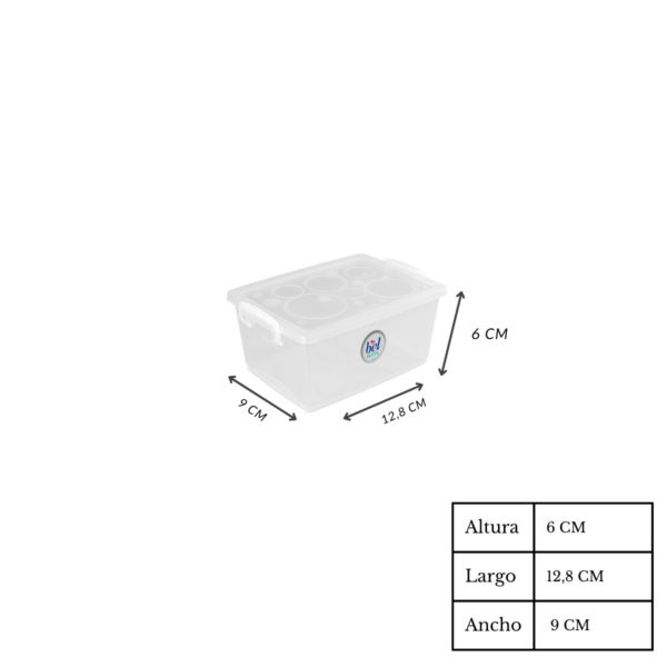 Organizador Con Trabas - 400 Ml Traslucido - Imagen 3