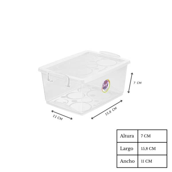 Organizador Con Trabas - 650 Ml Traslucido - Imagen 3