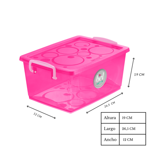 Organizador Con Trabas De 4lts Rosa - Imagen 3