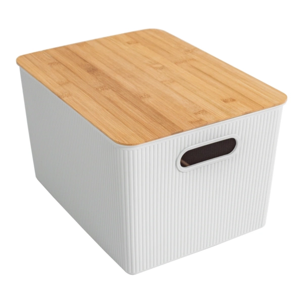 Caja Tapa Bambu Rectangular L Malmo Grey - Imagen 3