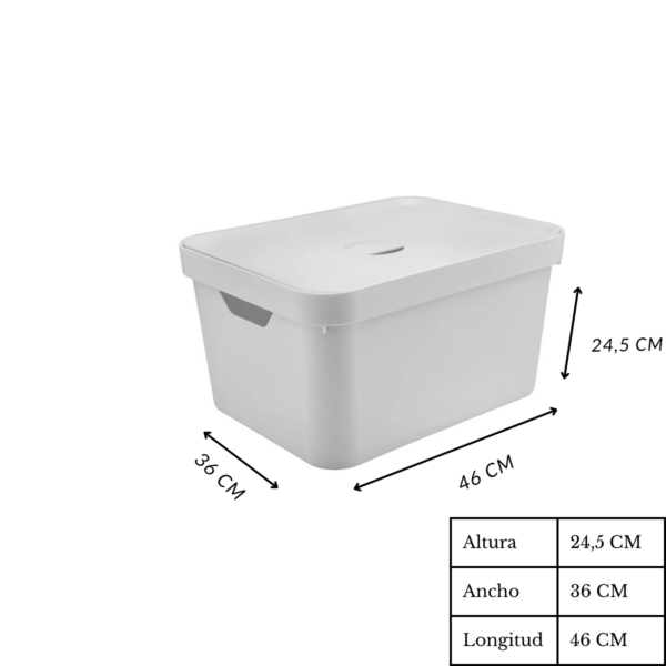 Caja Organizadora Con Tapa G Cube 32l Blanco - Imagen 3