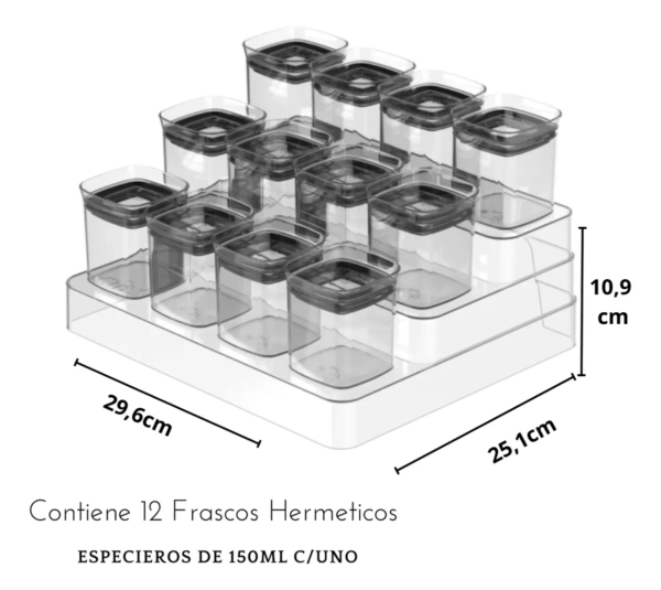 Conjunto 13 Organizadores Especiero Block 0 150ml - Imagen 2