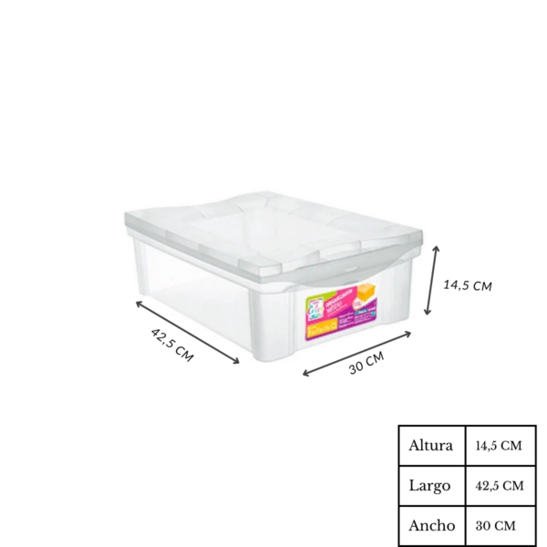 Organizador Mediano Cristal 13 5 L - Imagen 3