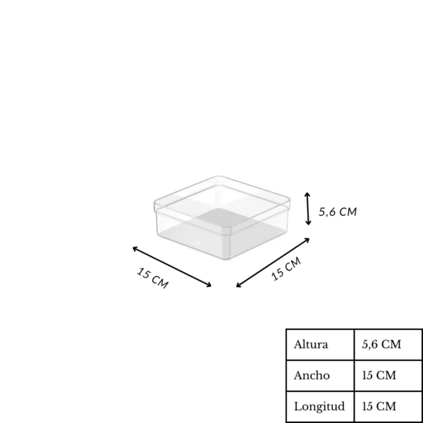 Organizador De CajÓn Clear 15 X 15 X 5 6 Natural - Imagen 4