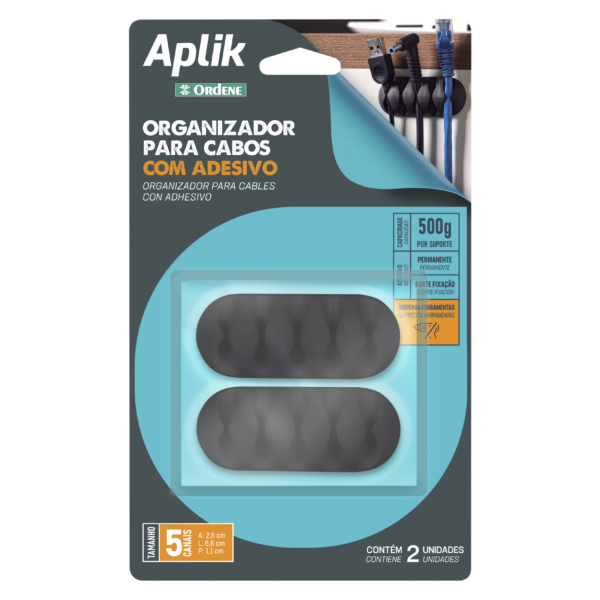 Organizador Para Cables 5 Negro - Imagen 4