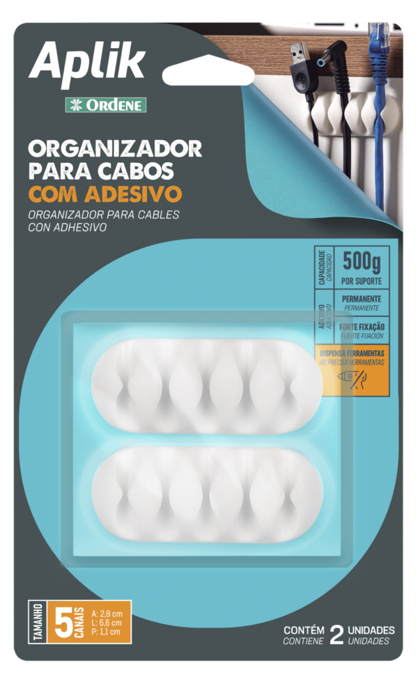 Organizador Para Cables 5 Blanco - Imagen 3