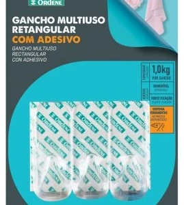 Gancho Rectangular Cristal C/ Adhesivo PequeÑo