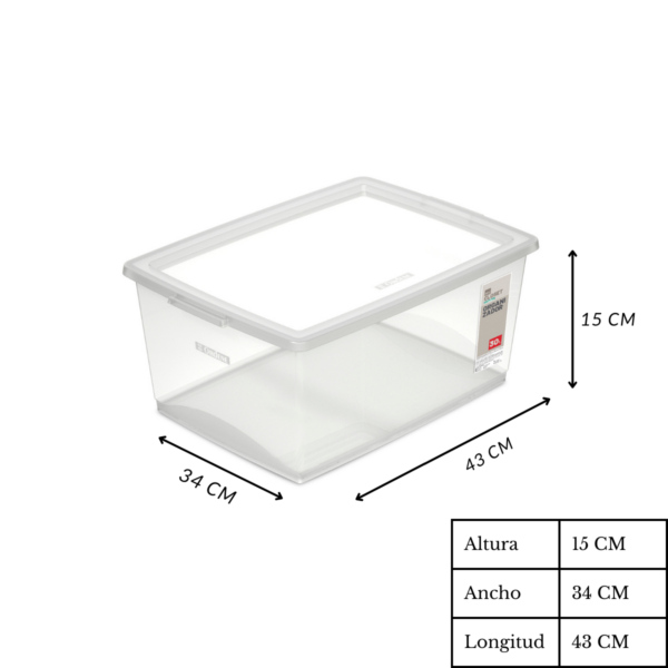 Organizador De 30lts Translucido - Imagen 2