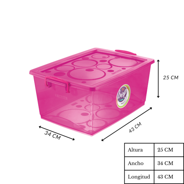 Organizador De 30lts Rosa - Imagen 3