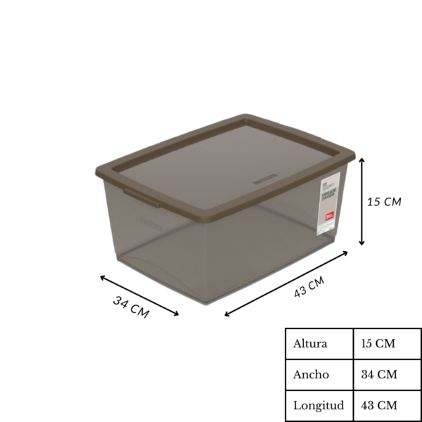 Organizador De 30lts Gris - Imagen 3