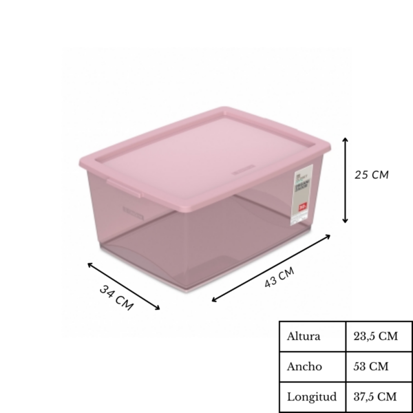 Organizador Con Trabas De 30lts Pink - Imagen 2