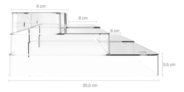 Organizador Multinivel Clear 25 X 29 X 10 3 Cm Nat - Imagen 2