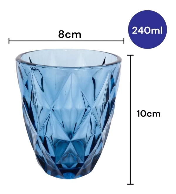 Vaso De Vidrio Azul - Imagen 2