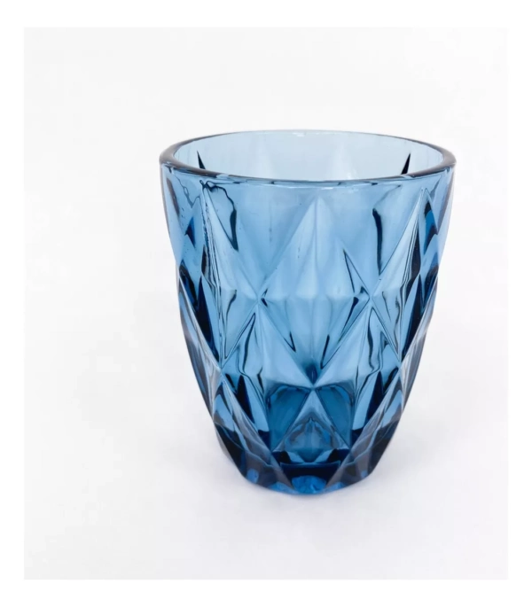 Vaso De Vidrio Azul