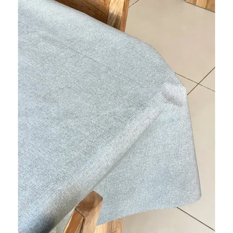 Mantel Lino Gris - 1.80 X 3.50m Con AÑadido