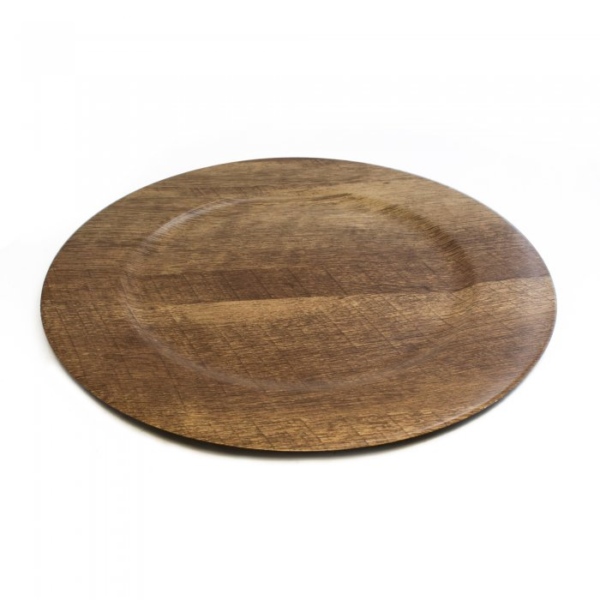 Plato De Sitio Angola Premium Simil Madera 33 Cm - Imagen 2
