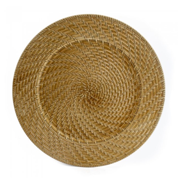 Plato De Sitio Zambia Premium Simil Ratan 33 Cm - Imagen 2