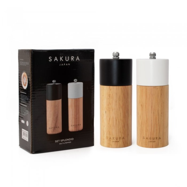 Set Molinillos Pimienta Y Sal De Madera Premium 15