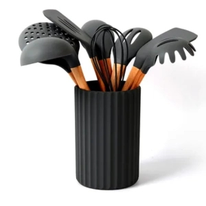 Set Utensillos 9 Pz M Sil. Negro