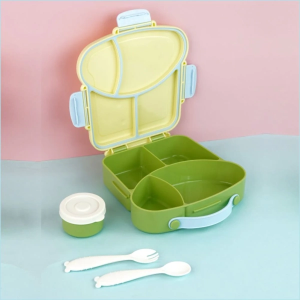 Lunch Box Con Divisiones + Cubierto & Salsero Dise - Imagen 3