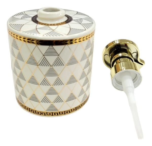 Dispenser De Jabón Líquido Ceramica Línea White Tr - Imagen 2