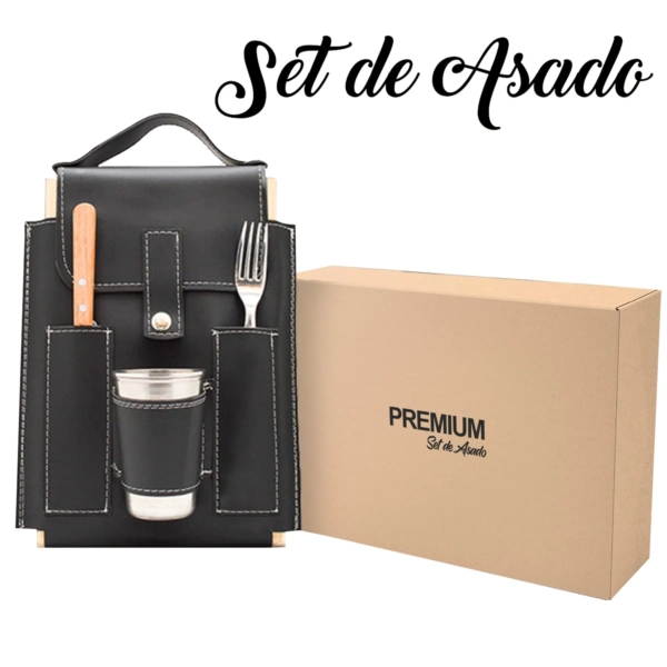 Set De Asado C/broche Especial