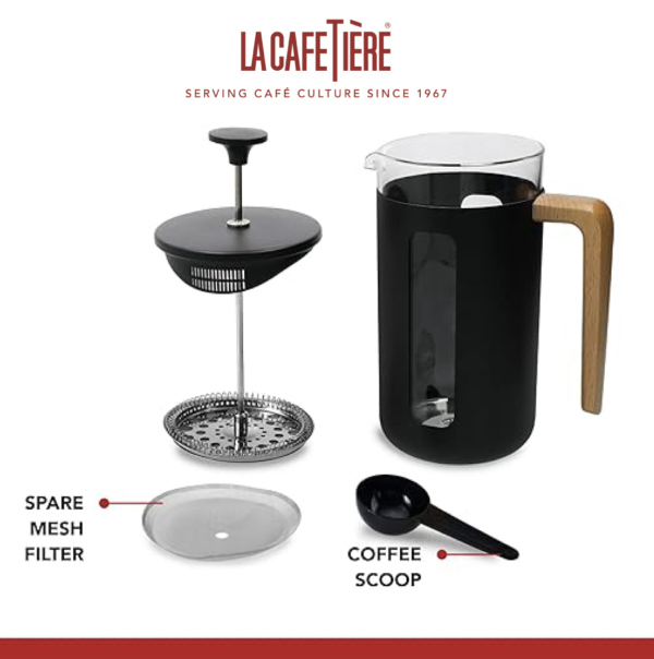 Cafetera Pisa Negra 3 Tazas - Imagen 3