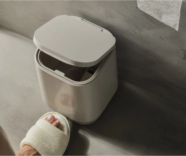 Cesto De Basura Con Pedal Aura 6l Beige - Imagen 2