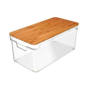 Organizador Clear Con Tapa De BambÚ 15 5x30 5x15 5