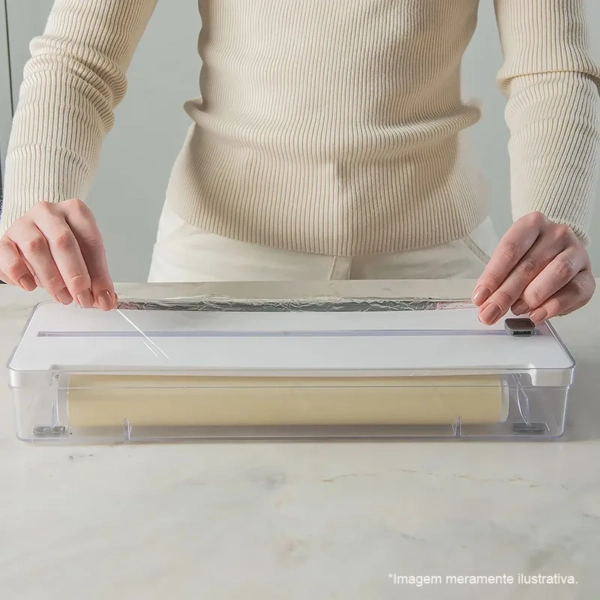 Organizador De Rollos Doble Clear Blanco - Imagen 3