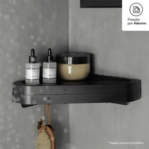 Estante De Pared De Esquina Eleve Negro