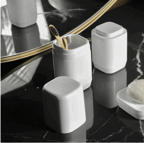 Soporte Cepillos Aura Blanco
