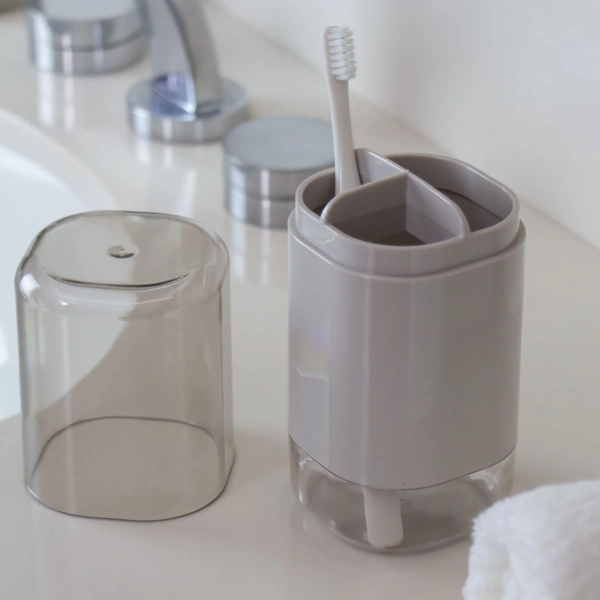 Soporte Cepillos Dual Beige