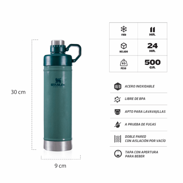 Botella Stanley Verde 1lt - Imagen 5