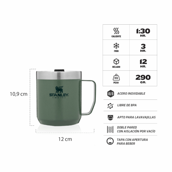 Taza Camp Mug 354 Ml. Verde - Imagen 3