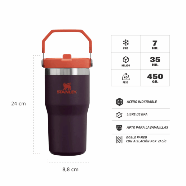 Vaso Flip Straw Plum 591 Ml Stanley - Imagen 3