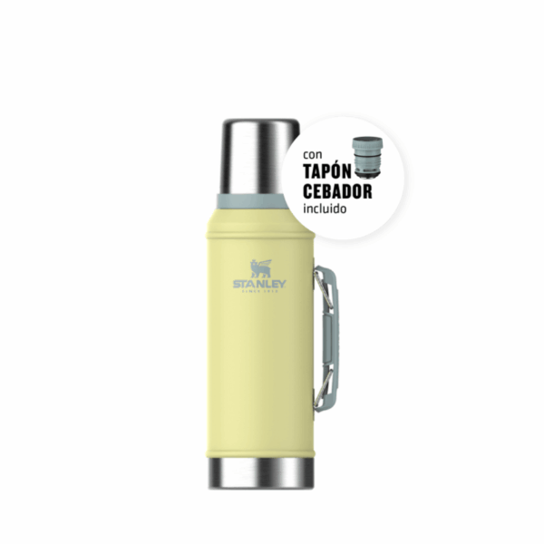Termo Clasico 950 Ml  Con Manija Y Tapon Cebador P