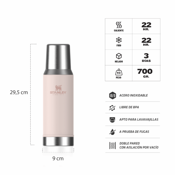 Termo Mate System Classic 800 Ml Rose Quartz - Imagen 2