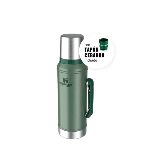 Termo Clasico 950 Ml  Con Manija Y Tapon Cebador R