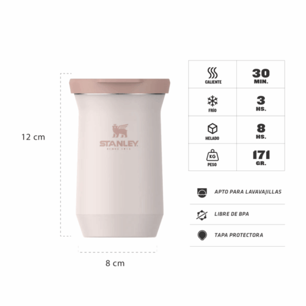 Mate 200 Ml. terere Rose Quartz  - Imagen 3