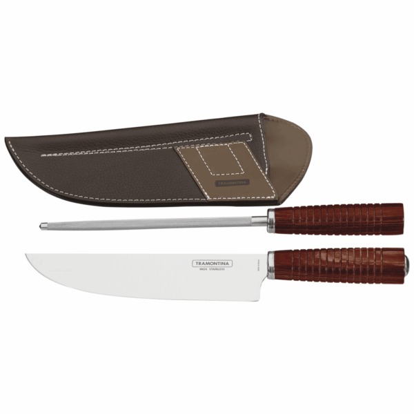 Polywood Jgo Cuchillo Con Funda Y Chaira Tramontin
