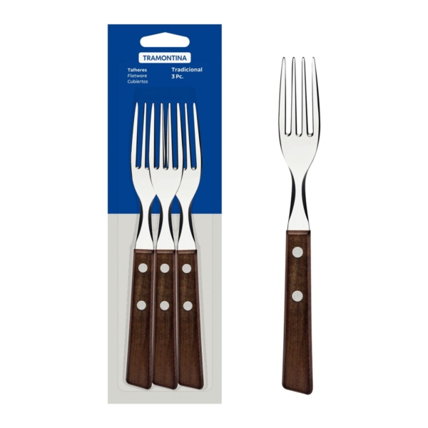 Tradicional Tenedor Mesa Blister 3 Pz. Tramo