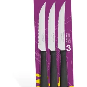 New Kolor Ngro Cuchillo Mesa 4" Blister X 3 Tramon
