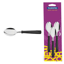 New Kolor Negro Cuchara De Té Blister 3 Pz. Tramo