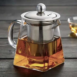 Tetera Cuadrada Con Infusor Vidrio 750ml