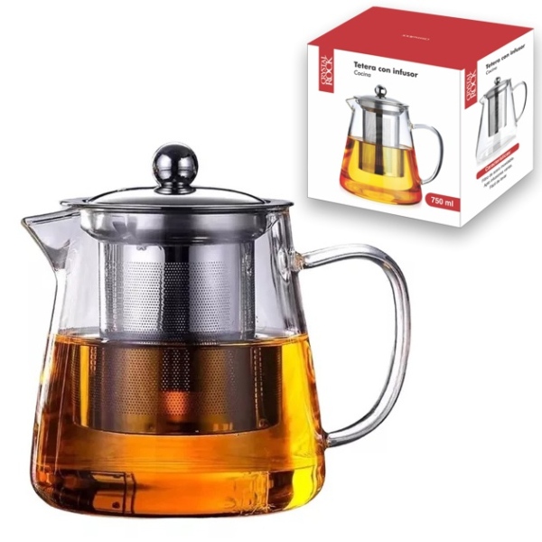 Tetera Con Infusor Vidrio 750ml - Imagen 3