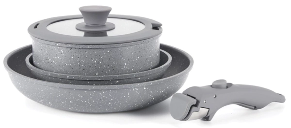 Bateria De Cocina 5 Pzas Gris - Imagen 3