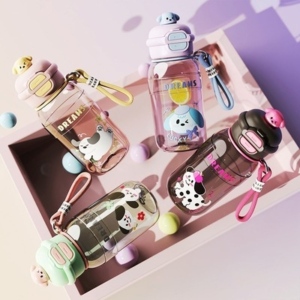 Botella De Doble Pico Con Sorbete + Correa Dreams